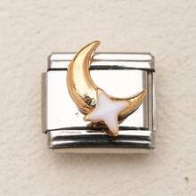 1 PC Stainless Steel Bracelet Accessories With Moon, Butterfly And Heart Patterns As Well As Other Elements, Used For DIY Bracelet Jewelry Making And Freely Matchable With Different Styles. - Silver - View 16