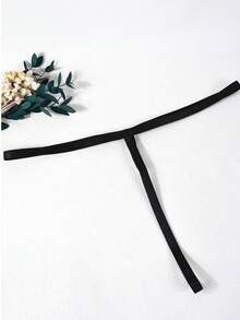 1 chiếc quần lót hoa đính đá mới, quần lọt khe gợi cảm có khe hở đáy quần, quần lót nữ cạp thấp quyến rũ, quần tất gợi cảm. - màu đen - Xem 7
