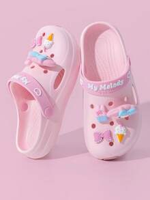 SANRIO 透气镂空凉鞋，防滑室内外拖鞋，时尚可爱卡通沙滩鞋，适合儿童和家长 - 粉色 - 查看 2