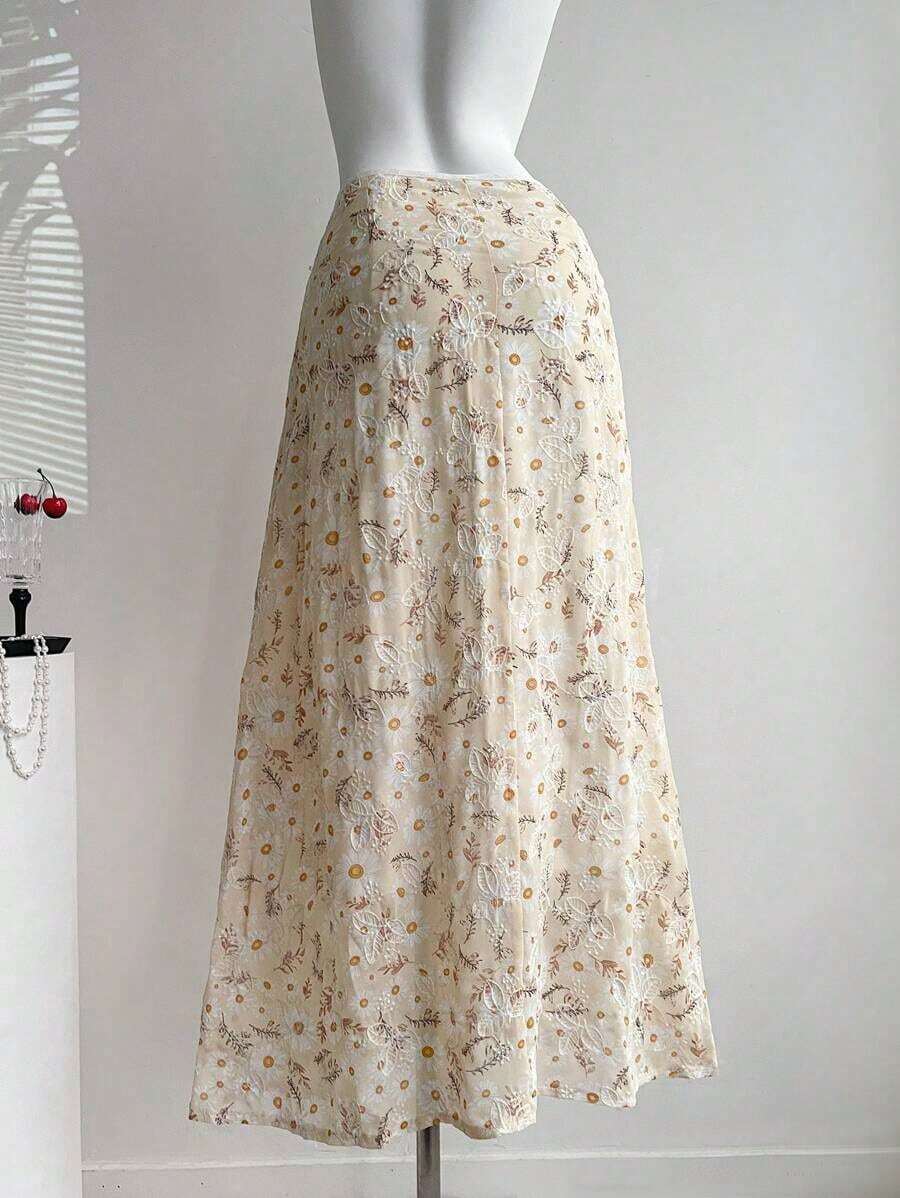 Women's New Elegant Simple Refreshing Vacation Style A-Line Skirt Fall Cloth For Women - 黃色 - 查看 1