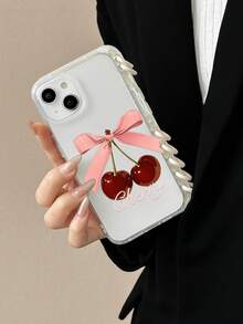 1个可爱樱花蝴蝶结印花翻盖笔记本手机壳，透明加厚防摔保护套（含樱花图案内页），兼容 11/12/13/14/15/16/16 Plus/17/17 Pro/17 Pro Max和Galaxy S24 Ultra - 彩色 - 查看 5