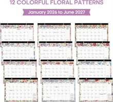 Desk Calendar 2026, 18 Months Calendar Runs From January 2026 To June 2027 - Large 17" X 12" Desktop/Wall Monthly Calendar For Home School, Or Office - Vintage Floral - ColorA - 查看 6
