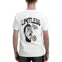 LIMITLESS Men'S White Cotton T-Shirt - Unique Y2K Streetwear With Empowering Self-Definition Statement, Bold Graphic Design & Inspirational Quote - Perfect For Individual Expression And Pursuing Personal Value - trắng - Xem 1