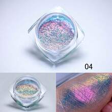 1g/Box Multi-Color Chameleon Nail Glitter Powder, Rainbow Shimmery Chameleon Nail Powder [Color Changing], Color Changing Powder | Color Changing | Shimmery Powder | Carnival/Mardi Gras/Masquerade - Multicolor - View 9