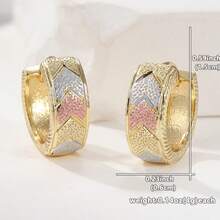 波西米亚风优雅女士耳环，精致小巧，设计独特，百搭时尚 - 金色 - 查看 2