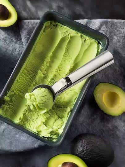 1个不锈钢创意冰淇淋勺，可伸缩冰淇淋勺，水果球雕刻工具，多功能加厚厨房用具，适用于家庭、野餐、户外聚会、甜品店、厨房、蛋糕店、咖啡店，是送给妻子、女友、母亲、节日、生日、母亲节的最佳礼物