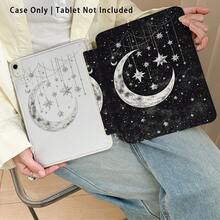 新月、星辰和行星图案亚克力水晶平板保护套，带支架，兼容三星 A9/A9+/S9/S9FE/A11/A11+/S11/S10 FE/S10 FE+/S10 Lite、A16 2025、Air 11/13、M3 2025、Mini 7 A17、Pro 2024、Air 11/13、M2 2024、Pro 11/13、M4 2024、Pro 12.9、7/8/9 代、10.2、10 代、10.9、Air 4/5/6/7/8、10.9、Pro 11、4/5/6 代、Mini 6、SE 11、荣耀、Matepad SE 11。 - 彩色 - 查看 5