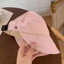 1pc Women's Summer Sun Hat With Ponytail Holder, Multifunctional, Slimming, Can Hang Mask, Open-Style Sun Hat,Beach,Travel - Multicolor - View 17