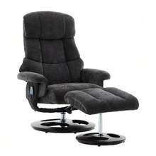 Comfortable Reclining Armchair 025 With Massage And Heating Functions, Tilt And Footrest, 360° Swivel, White Chenille Upholstery. Original Reference: W2087P294007 - C - View 7