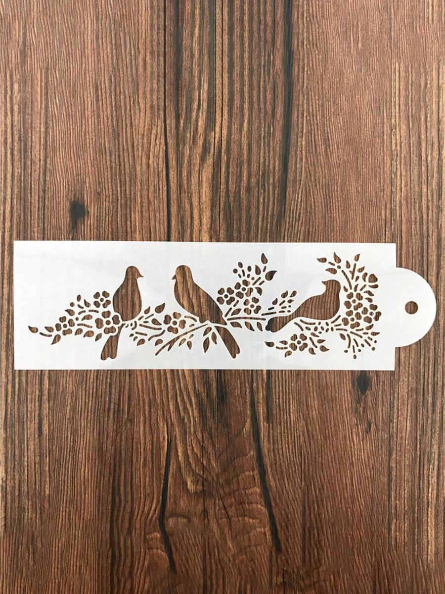 1件装动物鸟类绘画模板 DIY手写海报绘画辅助镂空板蛋糕喷绘模具烘焙工具 - 畫圖模板 - 查看 1