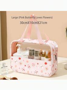 1 pieza/3 piezas Bolsas de tocador transparentes para viaje - Bolsas de maquillaje impermeables con estampado de mariposa y margarita - Organizador de cosméticos de viaje de varios tamaños para hombres y mujeres, ideal para viajes y uso diario, bolsas de playa de verano, artículos esenciales de viaje, artículos esenciales de crucero, bolsos de mujer, artículos esenciales de vacaciones, bolsa de maquillaje para viaje, bolsa de artículos de tocador, artículos esenciales de baño, viaje, cubos de embalaje organizador de maquillaje de viaje, bolsa de cosméticos, bolsa de lavado, bolsa de viaje de tocador, regalos para mujeres - Multicolor - Ver 12