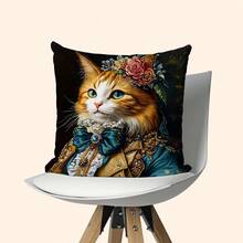 18x18 Inch Rustic Farmhouse Pillow Cover 1pc "Welcome To The Porch" Polyester Cushion Cover With Zipper Closure, Machine Washable, Suitable For Porch, Patio, Sofa Or Chair Outdoor/Indoor Decor (Pillow Insert Not Included) - Multicolor - View 2