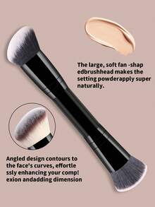 4支装专业双头化妆刷套装 - 包括粉底刷、轮廓刷、腮红刷、散粉刷、眼影刷、遮瑕刷、高光刷和晕染刷。柔软纤维刷毛，方便携带，是送给女性和女孩的绝佳礼物。化妆刷套装、化妆工具套装、化妆刷套装、全套化妆工具、化妆刷套装、全套化妆工具套装、化妆刷礼盒套装 - 黑色 - 查看 6
