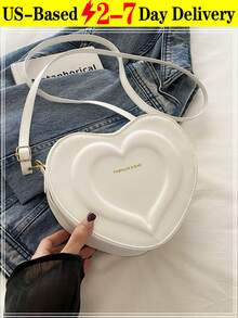 Sleek Aesthetic 3D Heart-Shaped Crossbody Bag With Unique Stereoscopic Design And Vibrant Hue Modern Shoulder Bag For Fashionable Women Stylish Available In Multiple Colors Ideal For Romantic Dating Party Street Photography Multicolored Heart-Shaped Bag Women's Crossbody Bags Women's Shoulder Bags - 彩色 - 查看 13