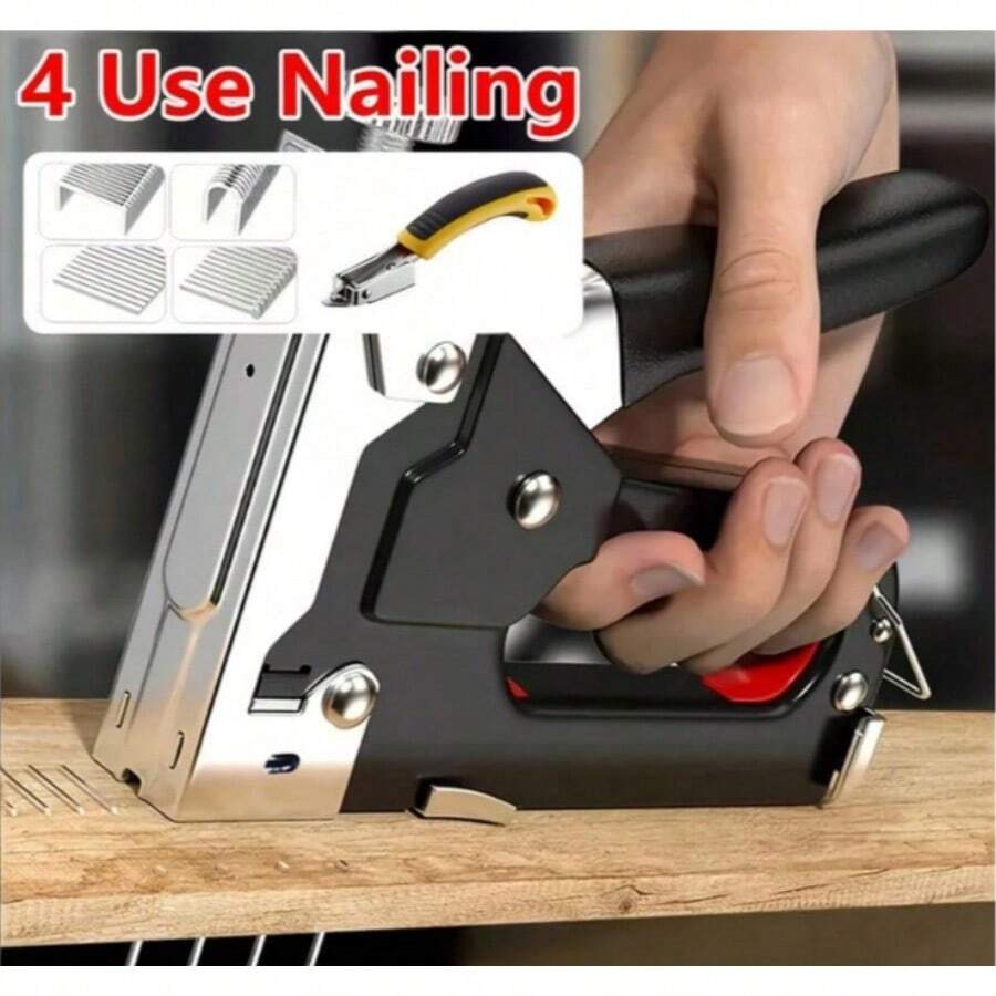 Máy dập ghim 4 trong 1 siêu bền - Được làm từ thép carbon bền chắc, với tay cầm chống trượt, cơ chế dập chính xác đảm bảo hiệu suất tuyệt vời lâu dài.