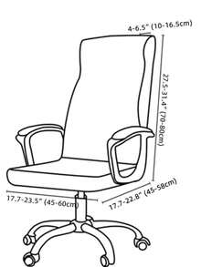 1pc Elastic Printed Boss Chair Cover, Full Wrap Around Swivel High Back Office Chair Slipcover, Removable & Washable - Multicolor - View 7