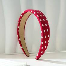 1件新款法式波点发箍，优雅高冠海绵发箍，女士时尚波点百搭发饰 - 彩色 - 查看 10