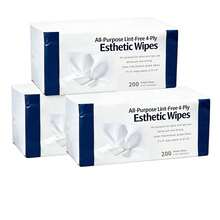 Khăn lau chuyên dụng không xơ 4 lớp, chất liệu không dệt, dùng cho salon và spa, mềm mại, chắc chắn và bền bỉ, không chứa latex, kích thước 2" x 2", 200 miếng. - trắng - Xem 10