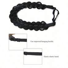 Synthetic Adjustable Handmade Braided Headband HighTemperature Synthetic Braided Headband Headwear Braids Headband With Elastic Band For Women Hair Accessories - Nhiều màu - Xem 4