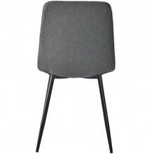 Dining Set (117x68 Cm Dining Table With 4 Chairs), Rectangular Dining Table, Modern Kitchen Table Set, Dining Chair In Dark Grey Linen Twill Fabric, Gold Table Legs - Grey - View 8