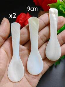 7cm/9cm/11cm Natural Personalized Pearl Shell Spoon, Multi-Functional Spoon Tableware, White Spoon, Face Mask Beauty Spoon, Dessert Ice Cream Spoon, Salt Spoon, Caviar Spoon, Suitable For Scooping, Scraping, Serving And Stirring - View 18