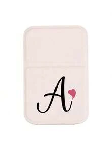 Foldable Portable Makeup Mirror With Black Art Letter Heart Pattern, White Mirror, With Stand, A-Z Letter Makeup Mirror, Travel Mirror, Beauty Product, Desktop Makeup Mirror, Rectangular Desktop Portable Makeup Mirror, Foldable Minimalist Makeup Mirror, Ideal Gift For Women, Mothers And Teachers - Multicolor - View 25