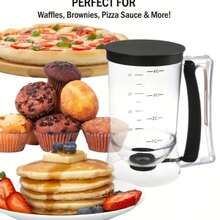 1 cái dụng cụ rót bột bánh cupcake bằng nhựa chống dính EasyBake - Tiết kiệm không gian, dễ rót, dùng cho bánh cupcake, bánh waffle, bánh ngọt, bánh pancake - Dụng cụ làm bánh bền, dễ vệ sinh, không cần pin. - 1,1L-2L - Xem 3