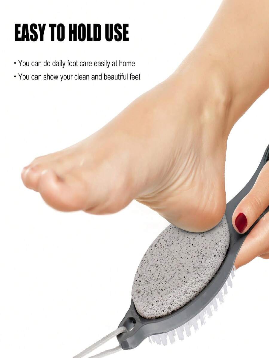 1/2pcs Foot Scrubber, Professional Pedicure Tool, Home Foot Care, Ergonomic Non-Slip Handle