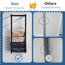 Curly Towel Rack, Bathroom Towel Rack, Wall-Mounted Metal Bathroom Storage Rack, Modern Small Space Bathroom Towel Rack Wall-Mounted Towel Storage Rack - Multicolor - View 5
