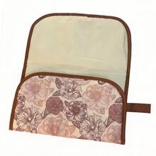 1 pieza Almohadilla plegable y portátil con diseño floral para cambiar pañales de bebé, esterilla impermeable y reutilizable para uso en exteriores y en el hogar - flor rosa - Ver 11