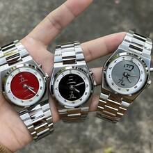 Đồng hồ nam mặt số chữ Hán - Đồng hồ đeo tay thạch anh dây thép không gỉ kiểu cổ điển, tối giản, phù hợp đeo hàng ngày. - Một cỡ - Xem 5