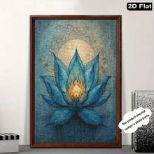 Large Wood Puzzle For - Turquoise & Golden For Lotus Flower Art With 2D Flat Pieces, Blue/Green/Brown/Beige/Burgundy/Coral/Peach/Brown Hues - Intricate Boxed Puzzle For Relaxation, Home Decor & Challenging Gift (For Lotus Flower - 500件 - 查看 4