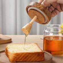 Honey Glassware Honey Jar With Lids And Wooden Dipper Clear Washable Honey Storage Container Glass Beehive Honey Pot For Home Wedding Party - 查看 7