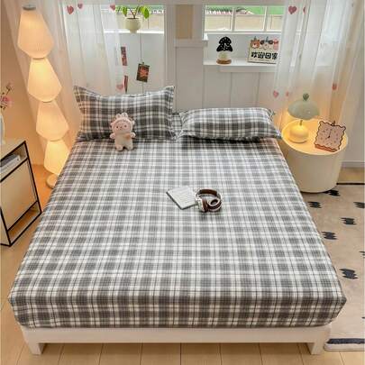 2/3件套亲肤舒适简约床单套装，印花床上用品，床垫保护套，床罩，床单，柔软家纺，透气防起球床垫垫，家居装饰，适用于所有床型 - 双人床、标准双人床、大号双人床、特大号双人床，四季皆宜，防尘床罩，可机洗