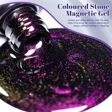 MSRUIOO 1pc 8ml Jelly Colored Stone Cat Eye Gel Nail Polish, Ultral Shine Gradient Cat Magnetic Semi Permanent Soak Off UV Gel Varnish For Summer Nails, Manicure Nail Art Degign For Home And Salon Nail Supplies - Multicolor - View 5