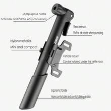 Portable Bike Pump High Pressure Handheld Inflator With Dual Fits Presta & Schrader Lightweight Tire Pump Road Mountain Bikes Outdoor Cycling Maintenance With Ergonomic Grip - 1 - 查看 4