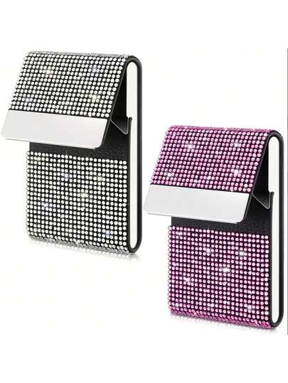 1 chiếc ví đựng danh thiếp nam châm đính đá lấp lánh, ví đựng danh thiếp thời trang, ví đựng danh thiếp dọc, ví đựng thẻ tín dụng và thẻ tên, đồ dùng văn phòng cá nhân hóa, phụ kiện kinh doanh, thích hợp cho các chuyến công tác, cuộc họp, tựu trường và cuộc sống hàng ngày, quà tặng sinh nhật độc đáo, quà tặng ngày lễ, quà tặng tiệc tùng, quà tặng Ngày của Mẹ, quà tặng tựu trường, quà tặng tốt nghiệp, quà tặng Ngày của Cha.