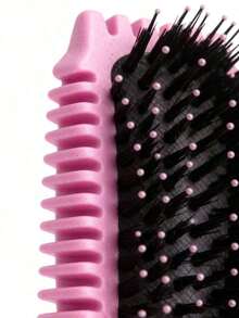 1pc Viral Curl Styling Brush For Defining & Clumping Curls - Anti-Static Detangler Brush Reduces Frizz For Wet Hair Styling - Salon Grade Tool - Hồng-1PC - Xem 6