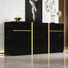 Buffets & Sideboards - Black + MDF + Particle Board - View 1
