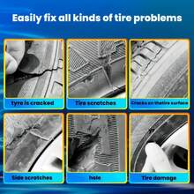 V2Zpure High-Strength Quick-Bond Tire For Sidewall Damage Repair Glue Cracks And Scratches Fast Curing For Maintenance & Repair Universal Type Tire Sealant - Size - View 5