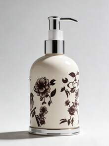 300/400ML/600ML Hotel Bathroom Shower Gel/Shampoo Refillable Bottle, Soap Dispenser - White Flower Color - View 3