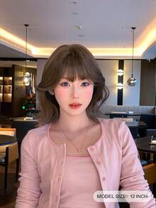 alicegarden 12 Inch Long Synthetic Short Bob Wig, Natural Curly Texture, Charming Chocolate Brown. Designed With Bangs, This Wig Is Perfect For Daily Use, Providing A Natural And Long-Lasting Wig Gift, Ideal For Women. - Chocolate Brown - View 2