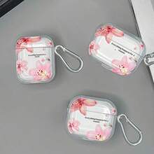 Flower 1. Lily Flower Earphone Case 2. Phalaenopsis Orchid Earphone Case 3. "Everything Happens For A Reason" Letter Slogan Earphone Case 4. Transparent Earphone Case With 1 Earphone Case Strap Clip, Compatible With Earphones, Headphones, Compatible With Pro 3 Case, Compatible With Pro (2nd Generation), Compatible With 3, Compatible With Pro, Compatible With /2, Compatible With 4 Case Cover - Multicolor - View 1