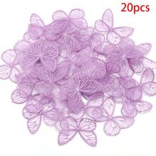 20 miếng lưới polyester thêu hình bướm, kích thước 3.5x4.5cm, dùng để trang trí may vá, giày dép, mũ, phụ kiện, làm viền ren tinh tế, phù hợp cho việc tùy chỉnh thời trang, trang trí hình bướm. - Vùng bướm - Xem 14