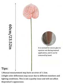 3/5/10支装仿真粉色天堂鸟和红色火焰百合花，适用于家居装饰、婚礼装饰、仿真花、婚礼用品、派对用品、室内装饰、办公室、酒店、桌面装饰 - 粉色 - 查看 3