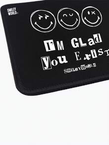 Smiley World 笑脸图案鼠标垫，防滑防水办公游戏桌垫，个性化创意电脑桌垫 - 查看 2