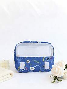 迪士尼史迪奇化妆包，卡通旅行化妆包，可爱浴室收纳包，饰有莉萝与史迪奇图案，大容量多功能悬挂式化妆包，史迪奇粉丝和迪士尼爱好者的理想礼物 - 查看 8