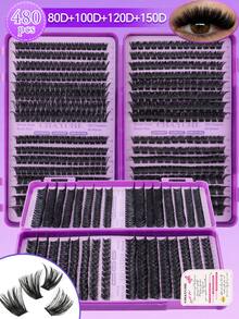 Bộ 640/480 sợi mi giả dung lượng lớn, 30D + 40D + 50D + 60D + 80D + 100D + 120D + 150D. Kiểu dáng tự nhiên, bao gồm keo và dụng cụ gắn. Độ dài D được trộn lẫn từ 9mm đến 16mm. Thích hợp cho người mới bắt đầu sử dụng tại nhà hoặc làm quà tặng cho bạn bè. - Màu tím - Xem 5