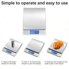 3kg High Precision Scale, 6 Unit Conversion, No Manual Calculation, Durable ABS Material, HD LCD Display, Suitable For Kitchen & Jewelry, Auto Shut Off - Battery Powered (Batteries Not Included) - Multicolor - View 6