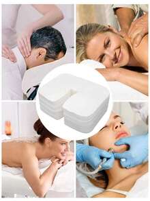 100 chiếc/gói, bọc gối tựa đầu dùng một lần không dính, siêu mềm cho bàn massage SPA, kích thước 14,2" x 10,6" - trắng - Xem 5